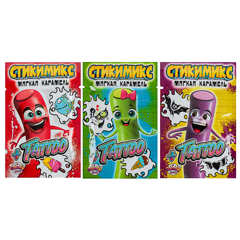 Мягкая карамель "Стикимикс + тату", 5 г, арт.№ 347-339