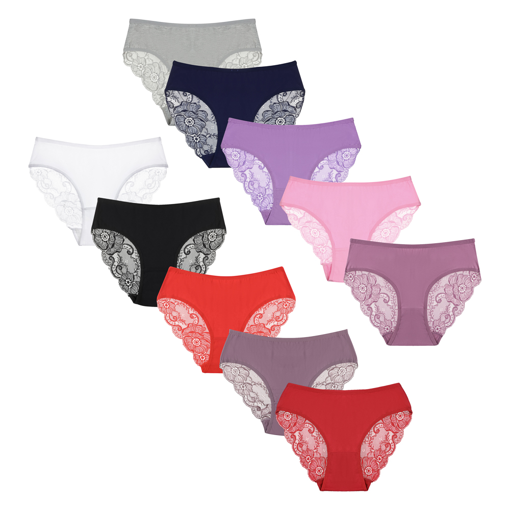 Трусы женские с кружевом, р.46-48, 95% хлопок, 5% спандекс, Cotton #9922, арт.№ 331-416