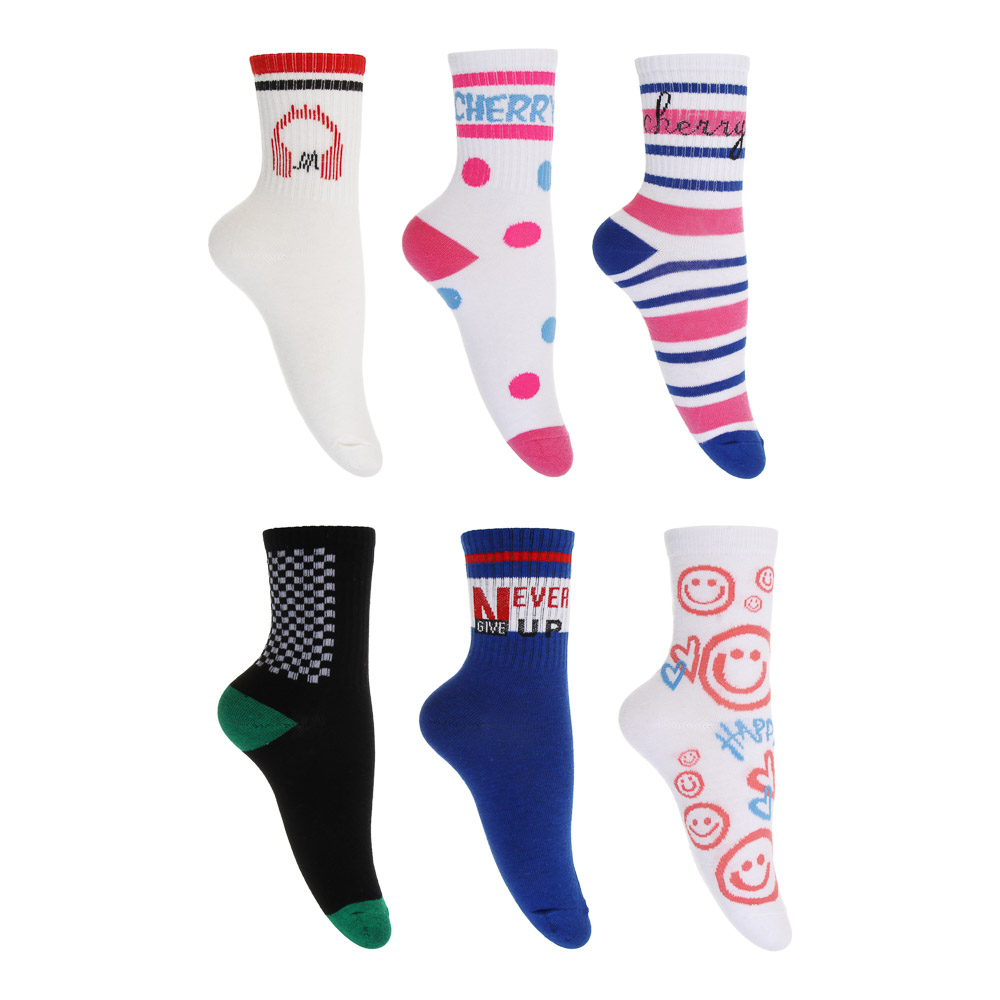 GALANTE Носки детские, р.16-18, 75% хлопок, 20% полиэстер, 5% спандекс, разноцветные, #40, арт.№ 019-425