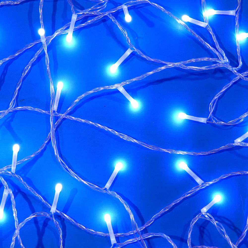 Гирлянда вьюн 20 м СНОУ БУМ, 120 LED ламп, белое свечение (8 режимов), ПВХ прозрачный, 220В, арт.№ 384-192