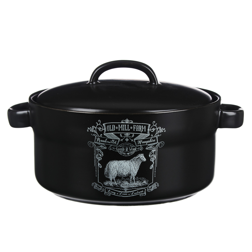 MILLIMI Ранчо Горшочек для запекания 360мл, 15x12,5x9см, керамика, арт.№ 824-446