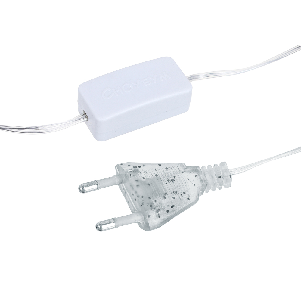 Гирлянда уличная занавес 2x1,5 м СНОУ БУМ, 272 LED ламп, белое свечение, ПВХ прозрачный, мерцание, коннектор, 220В, арт.№ 351-627