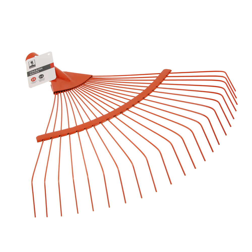 Грабли веерные проволочные тм INBLOOM, 22 зуба, 35х38см, окрашенная сталь, арт.№ 187-104