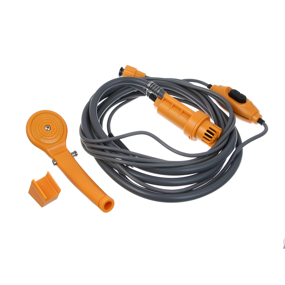 Душевой набор автомобильный походный: лейка, шланг, шнур прикуривателя 12В, помпа, крючок, держатель, арт.№ 545-110