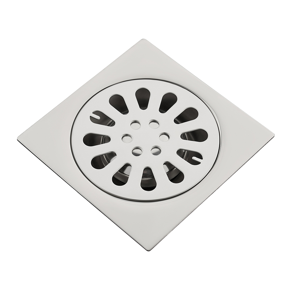 Трап 100х100 мм, вертикальный, с защитой от запахов, внешний/внутренний диаметр = 40/37 мм, нержавеющая сталь, хром, арт.№ 565-129