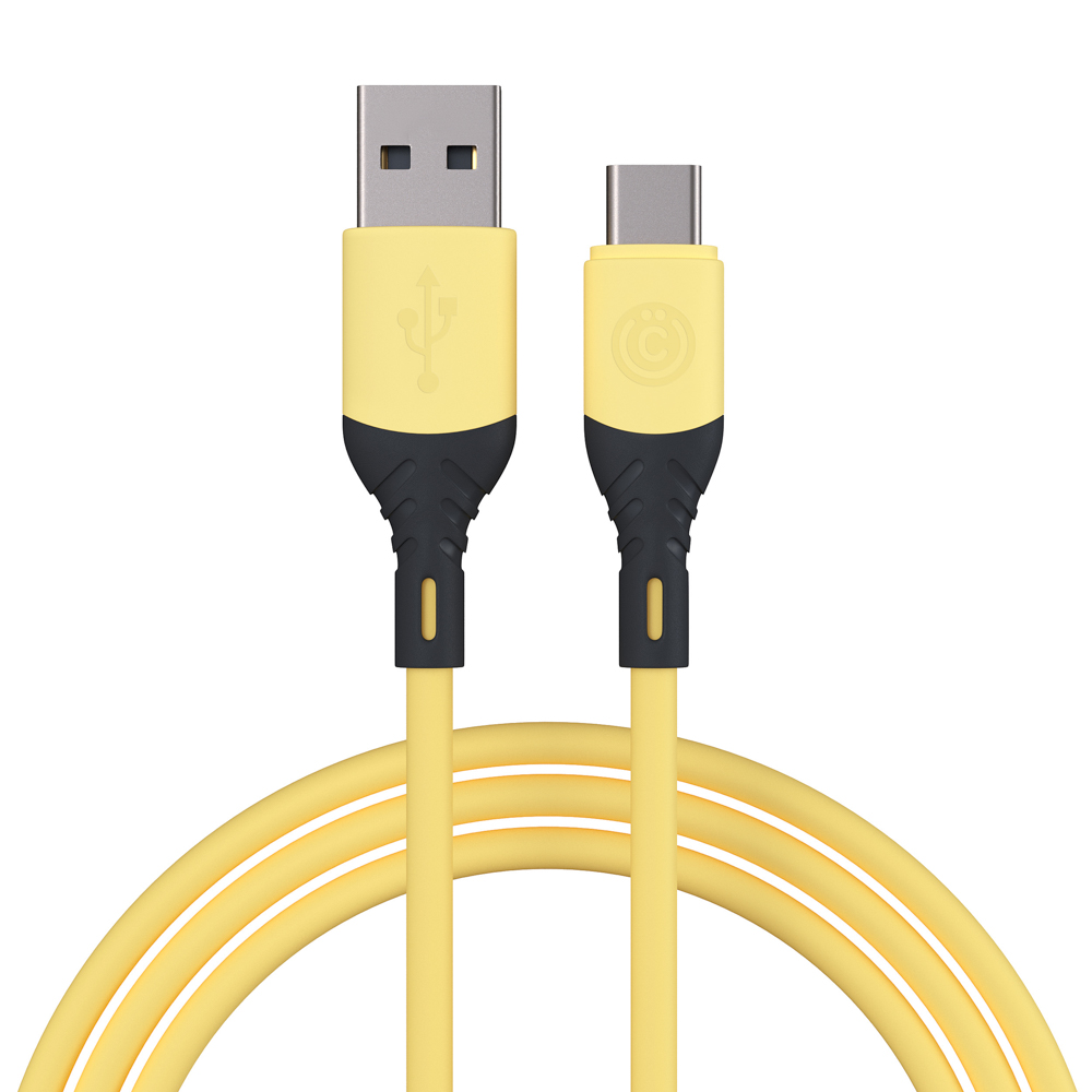 ВСЁГАЗИН Кабель для зарядки Карнавал Type-C, 1м, 2.4А, желтый, арт.№ 931-260
