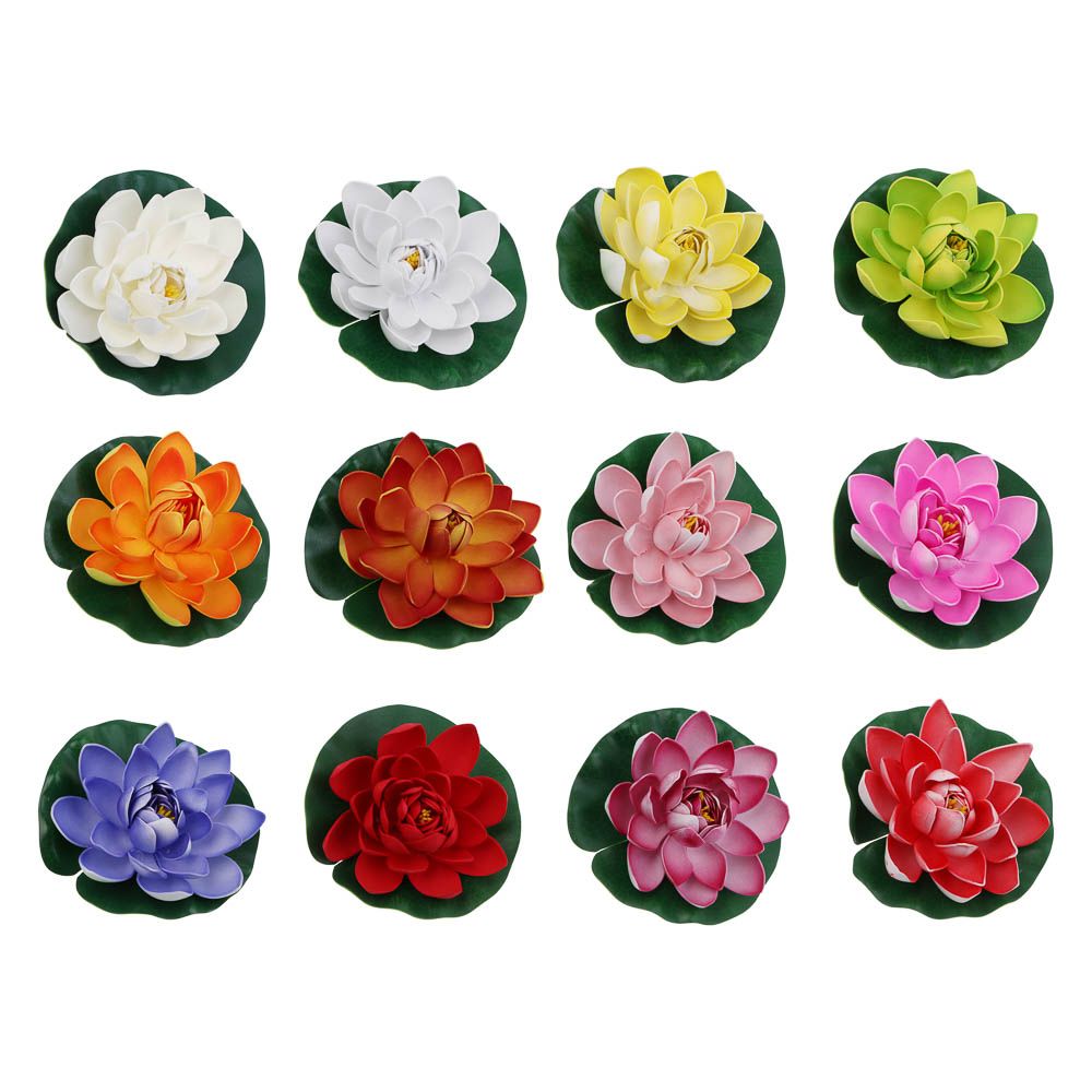 Кувшинка декоративная для пруда тм INBLOOM, d13 см, ПВХ, арт.№ 171-028