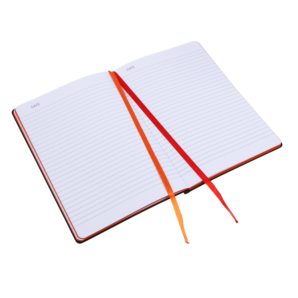 BY РСГ Бизнес - блокнот "ЗАРЯ" А5, 192 стр., гибкая обл., иск.кожа, цв.срез, резинка, 2 закладки, арт.№ 801-045