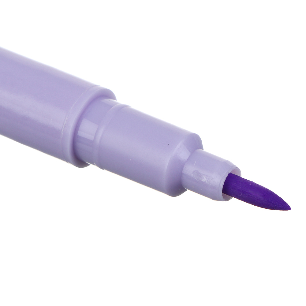 Ежик в Тумане Набор маркеров-выделителей 2-стор, 6 цв. "пастель" након.скош.3мм/круг 1мм, пласт.бокс, арт.№ 805-044