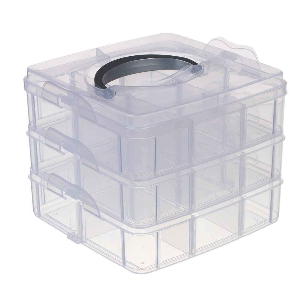 Органайзер тм VETTA, 3-х уровневый, 18 ячеек, пластик, 15х15х12,5см, арт.№ 414-216