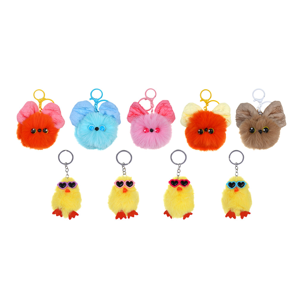 ИГРОЛЕНД Подвеска мягкая "Лапуля", до 10 см, полиэстер, искусственный мех, 2 вида, арт.№ 264-443