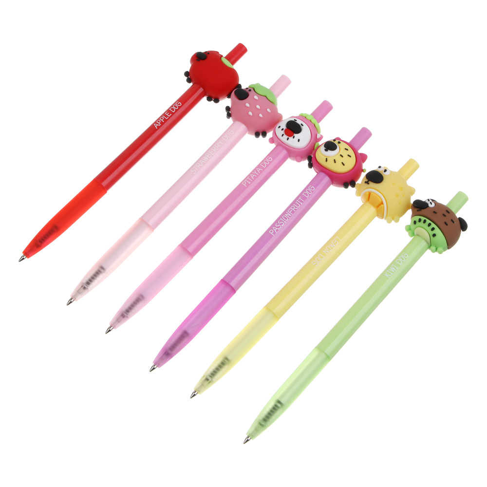 Ручка автоматическая шариковая синяя "Фрутти Дог", 6 видов, арт.№ 591-317