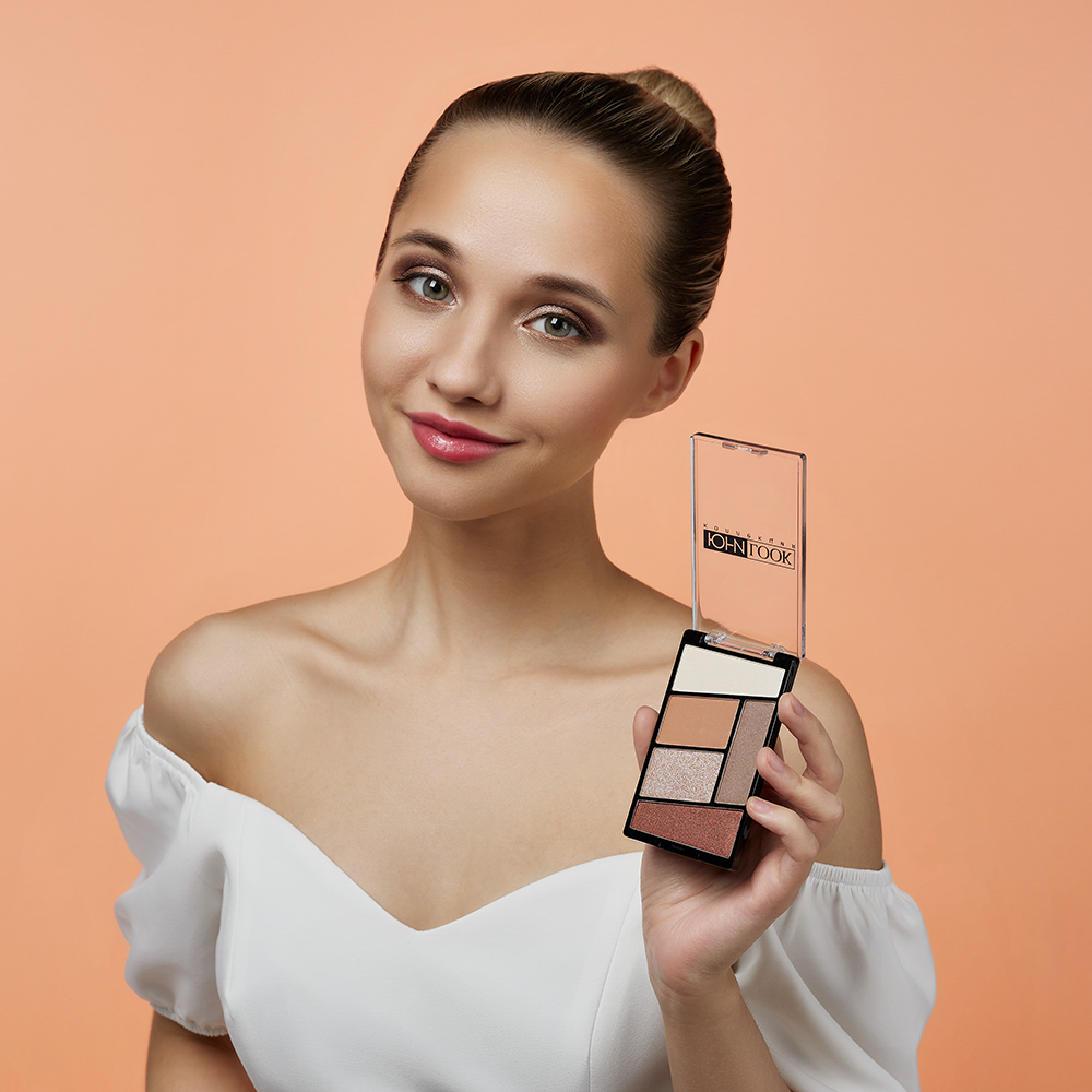 ЮНИLOOK Тени для век, 5-ти цветные 12г, Тон 02, арт.№ 330-096
