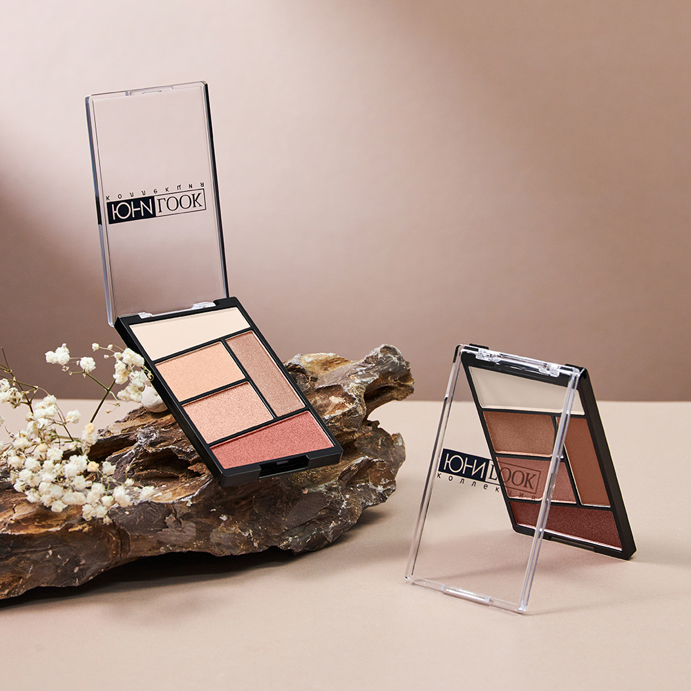 ЮНИLOOK Тени для век, 5-ти цветные 12г, Тон 02, арт.№ 330-096
