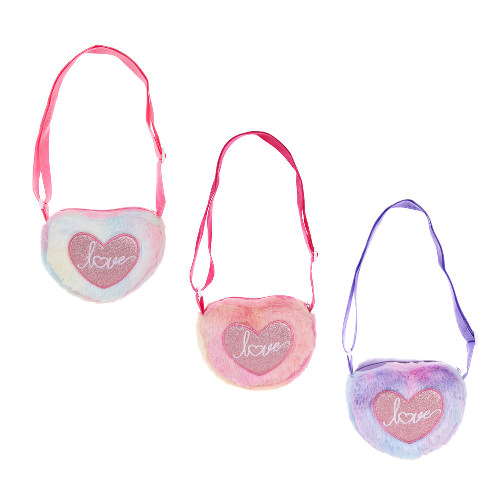 Сумка детская мягкая "Сердечко", полиэстер, тм ИГРОЛЕНД, 17х15 см, арт.№ C46-001