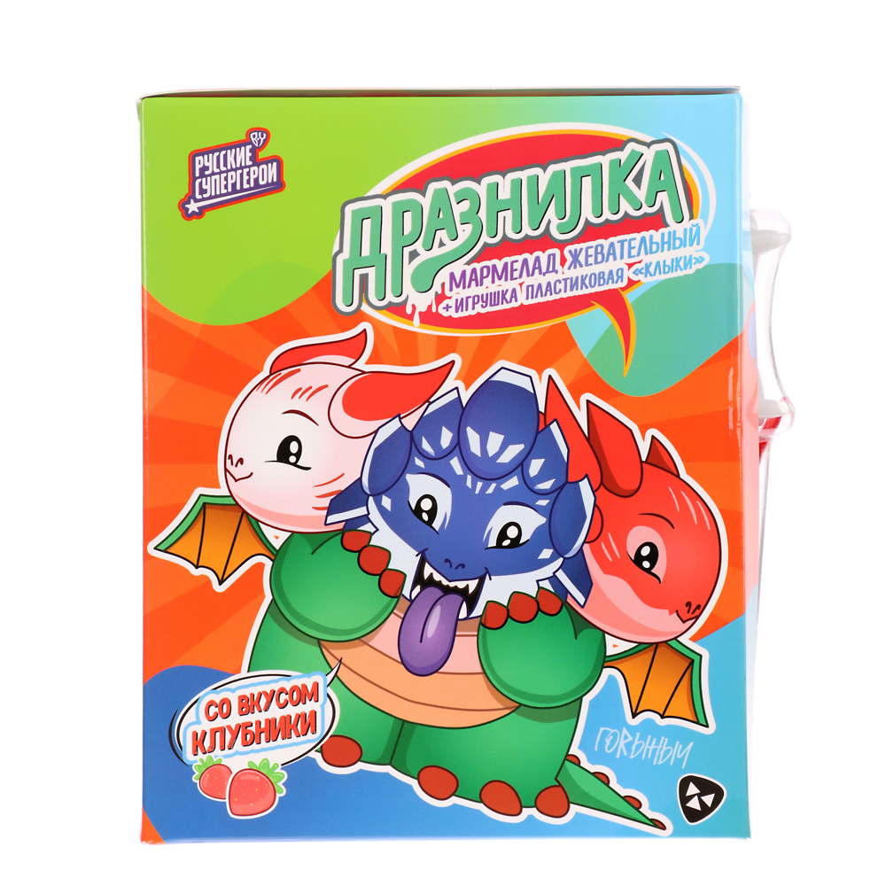 BY Русские Супергерои Мармелад в виде языка с игрушкой челюсти 14 гр., арт.№ 347-208