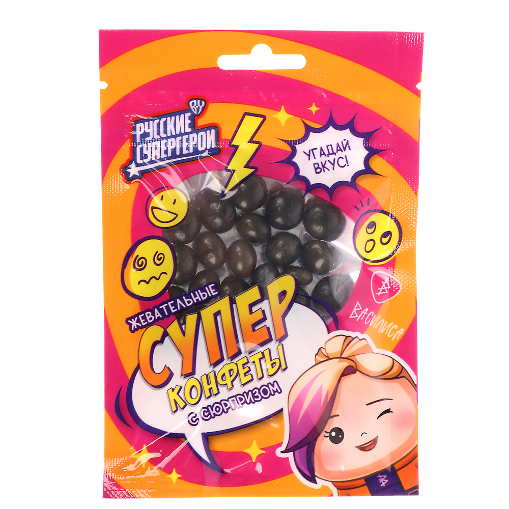 BY Русские Супергерои Жевательные конфеты с сюрпризом 15 гр., арт.№ 347-210