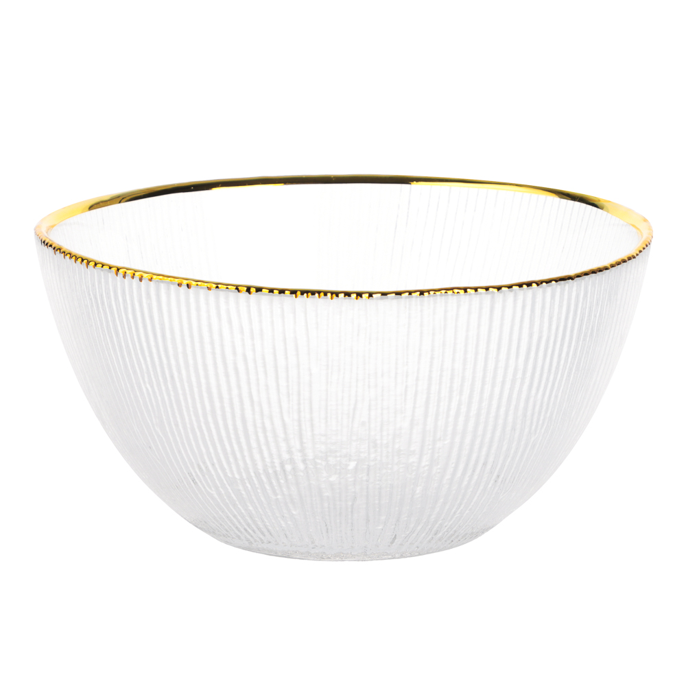 MILLIMI Салатник 15см, 630мл, стекло, золотая отводка, арт.№ 820-661