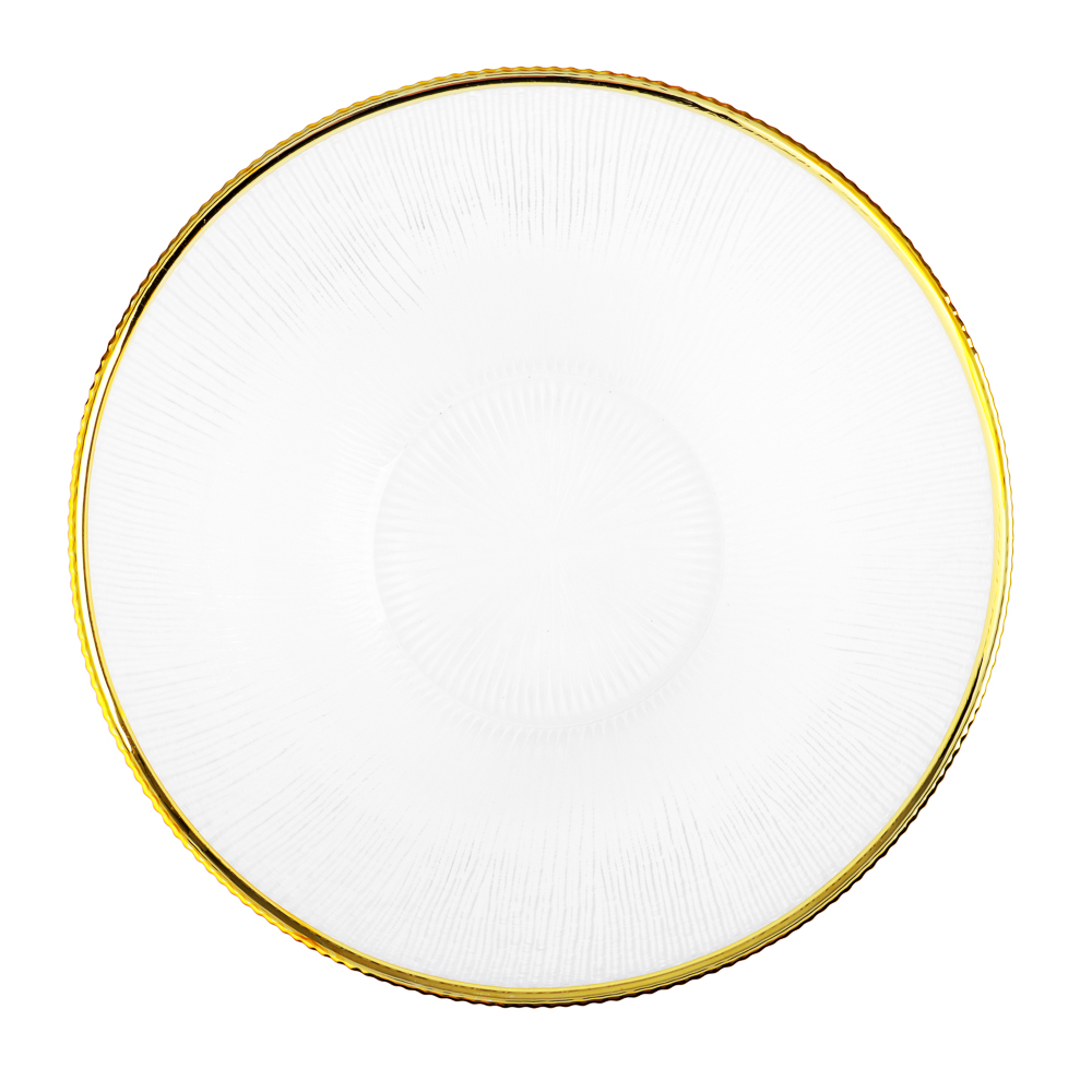 MILLIMI Салатник 20см, 1100мл, стекло, золотая отводка, арт.№ 820-662