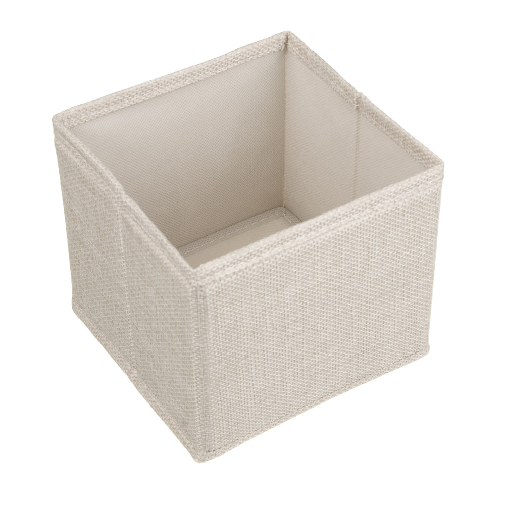 Кофр для хранения тм VETTA Айвори, 14x14x13см, полиэстер, цвет бежевый, арт.№ 457-897