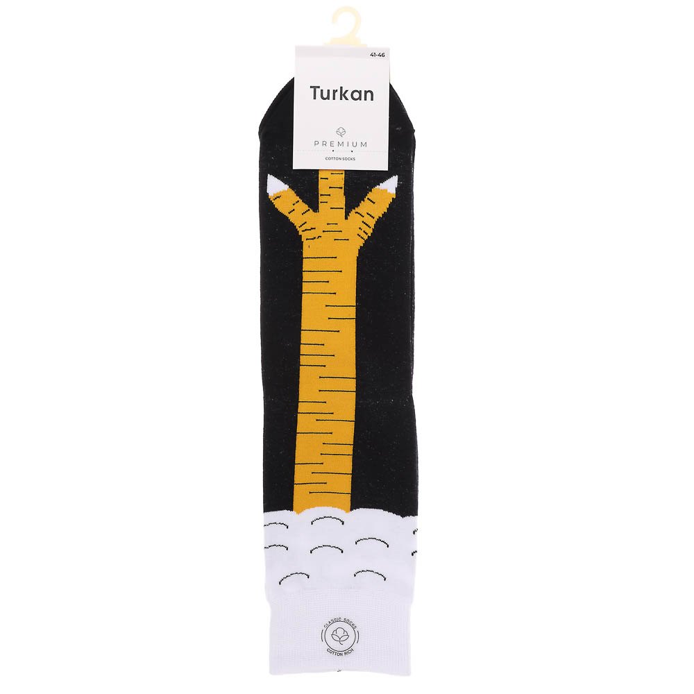 Носки универсальные с рисунком, тм Turkan, р. 41-46, 90%хлопок, 8% п/а, 2%лайкра,разноцветные, арт.№ 019-581
