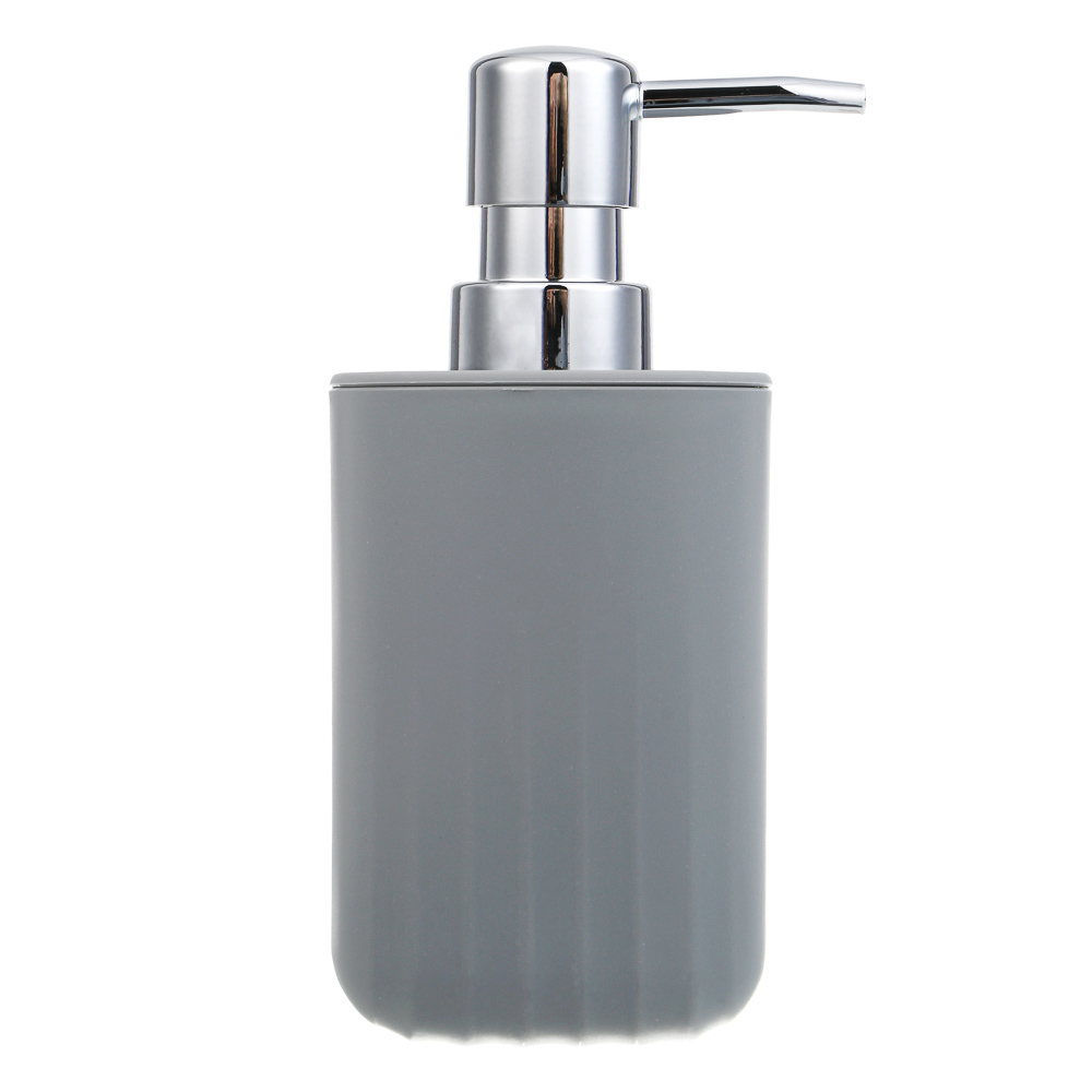Диспенсер для жидкого мыла тм VETTA Сидней, 250мл, пластик, PP, серый, 7x16см, арт.№ 463-569