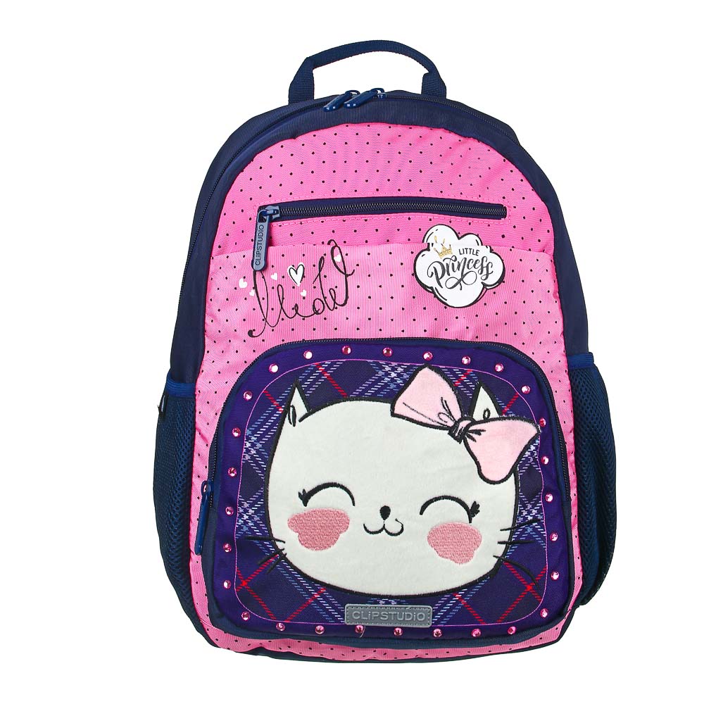 ЛИТТЛ ПРИНЦЕСС Рюкзак подростковый 40х30х20см, 1 отделение, 5 карманов, эргоном.спинка, ПЭ, брелок, арт.№ 254-480