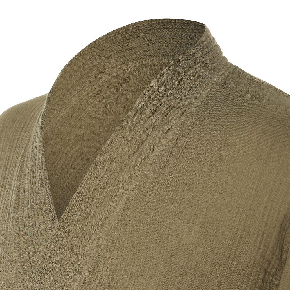 BY COLLECTION Халат женский муслиновый, one size, 100% хлопок, зеленый, арт.№ 482-617