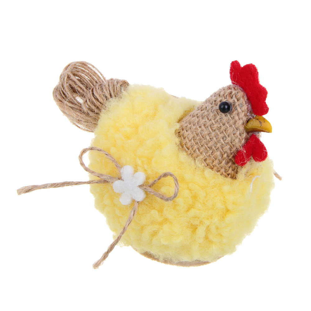 LADECOR Декоративная курочка, полиэстер, 3 цвета, арт.№ 535-142