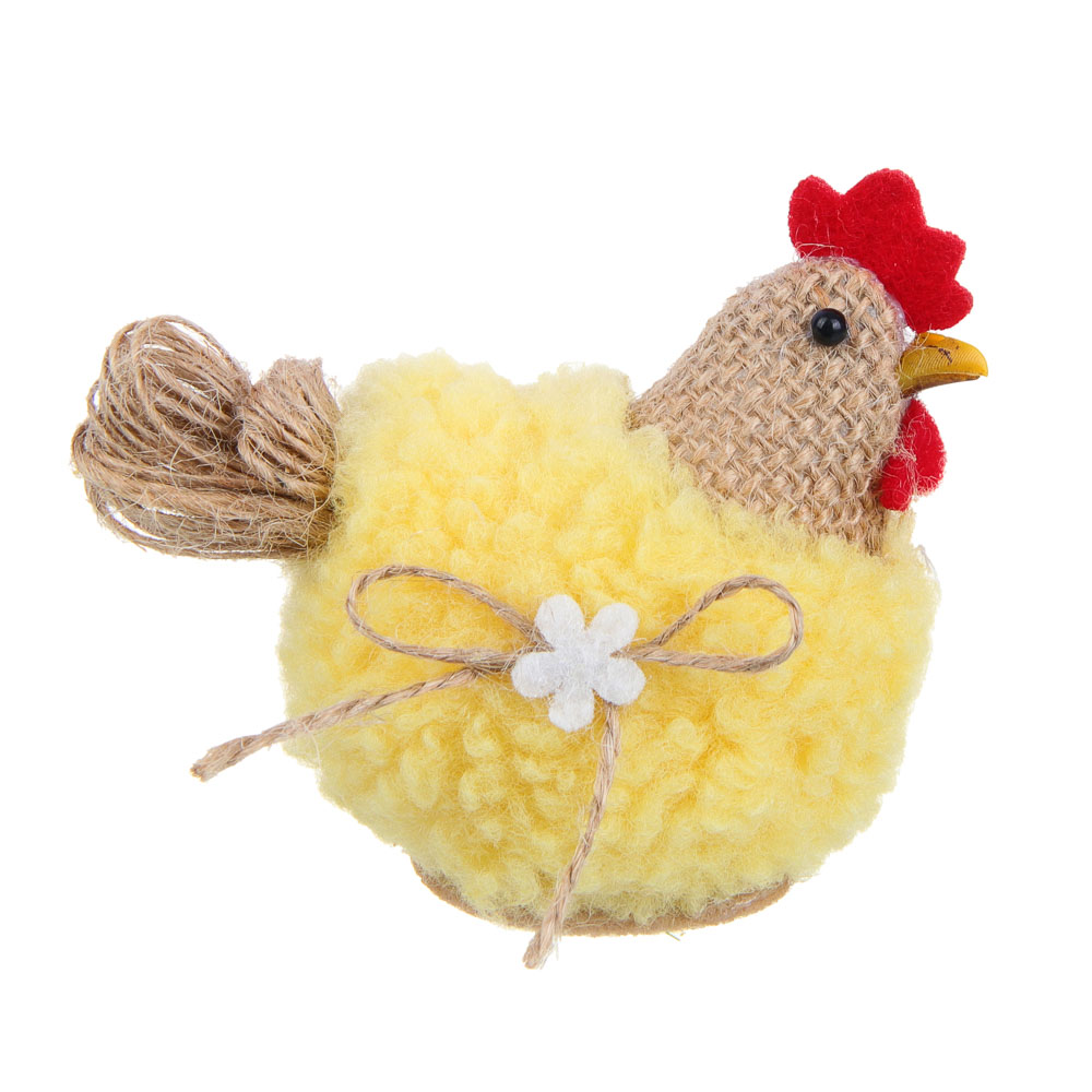 LADECOR Декоративная курочка, полиэстер, 3 цвета, арт.№ 535-142