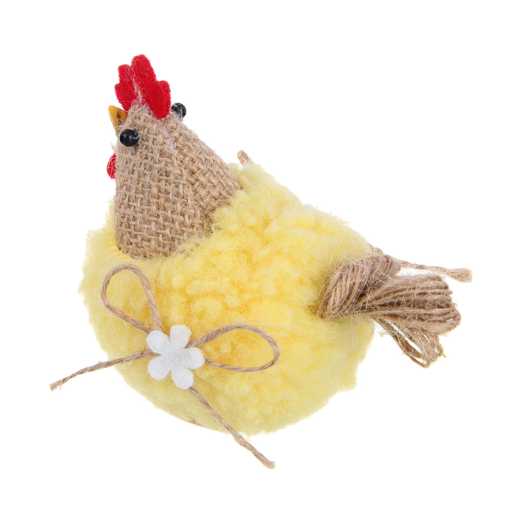 LADECOR Декоративная курочка, полиэстер, 3 цвета, арт.№ 535-142