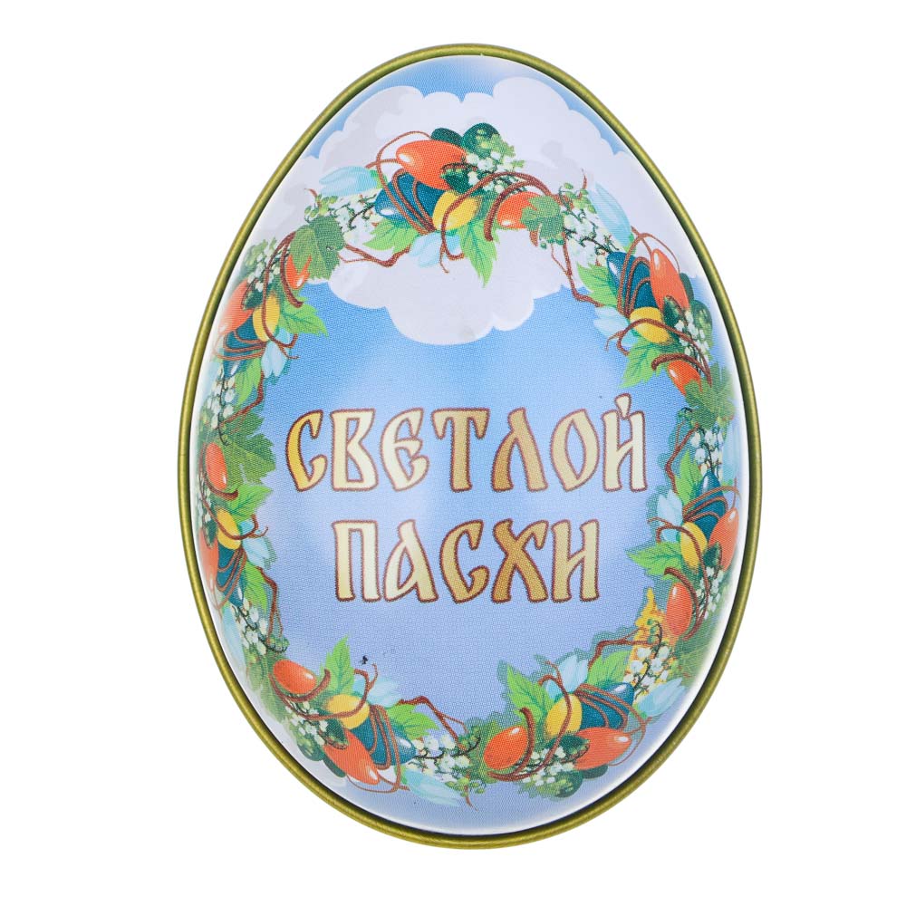 LADECOR Шкатулка в форме яйца, 6x5x4 см, жесть 4 дизайна, арт.№ 535-144