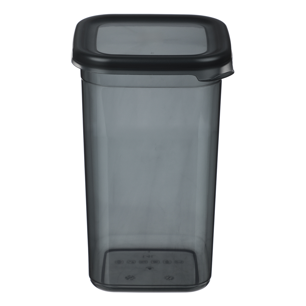 Ёмкость для сыпучих продуктов 1,4л 110х105х185, пластик, графит, арт.№ 861-584