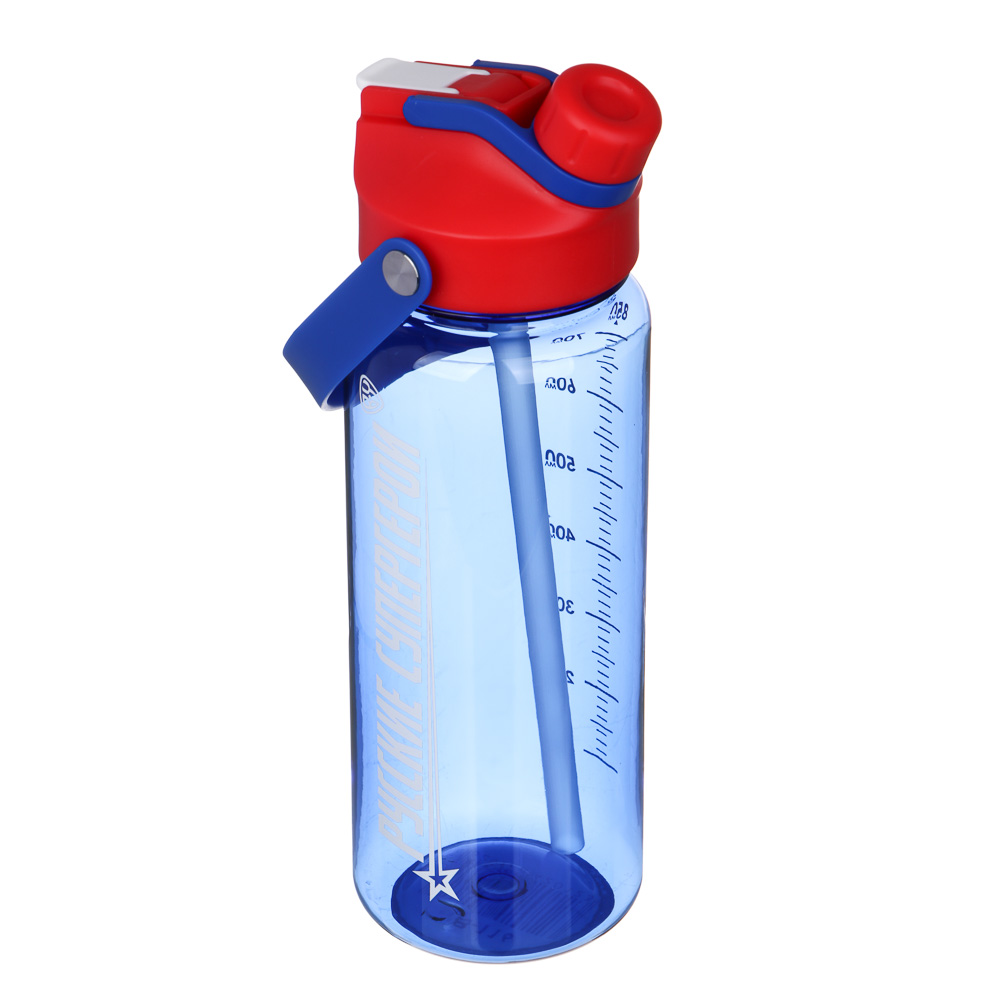 BY Русские Супергерои Бутылка для воды, 24х8см, 850мл, синий, PC, PP, арт.№ 088-116