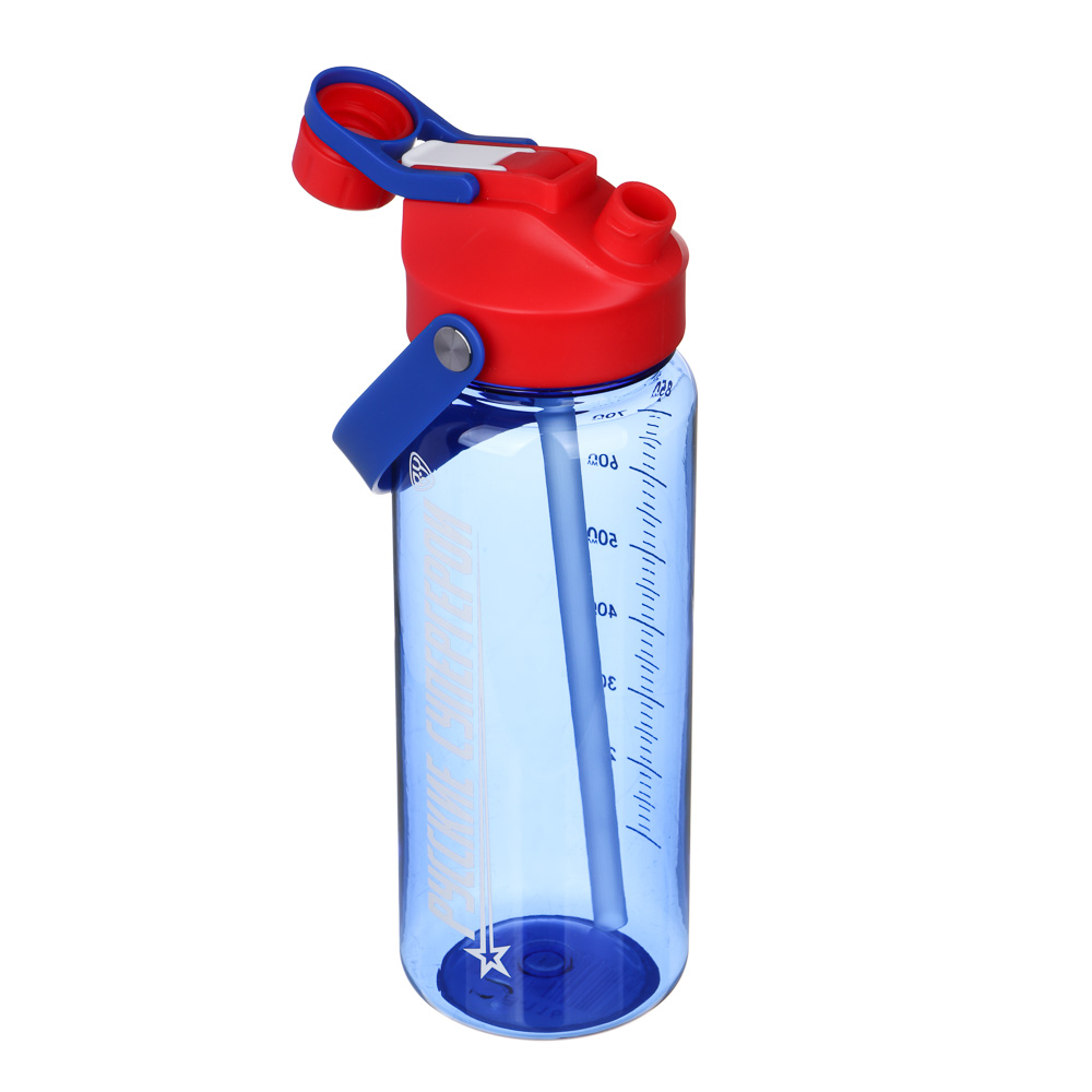 BY Русские Супергерои Бутылка для воды, 24х8см, 850мл, синий, PC, PP, арт.№ 088-116