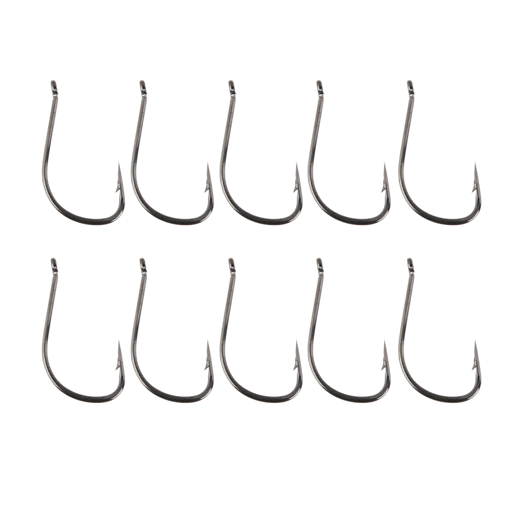 Набор крючков тм AZOR FISHING,10шт,карась,карп, №4,6,8,10,12,высокоуглеродистая сталь,черный никель, арт.№ 143-065
