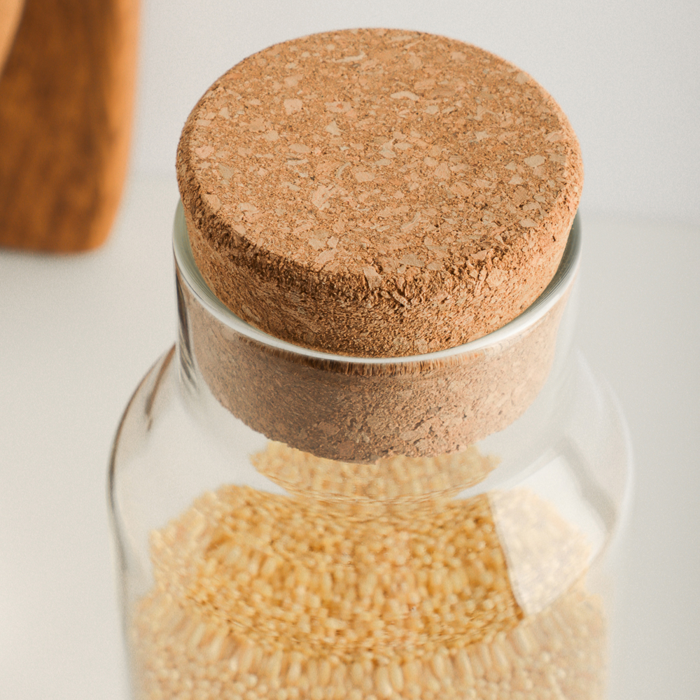 VETTA ЭКО Бутылка 1000мл, 25х9см, стекло, пробка, арт.№ 828-004