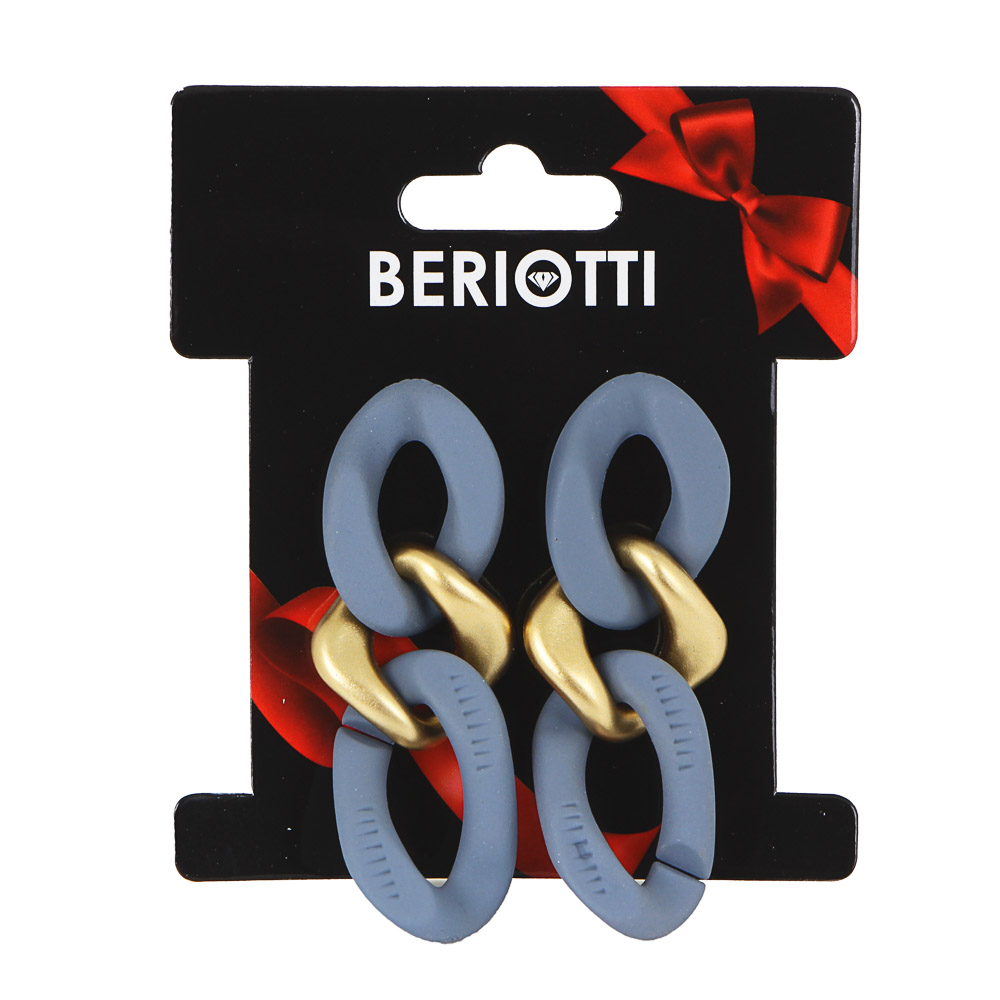 BERIOTTI Серьги, биж.сплав, пластик, 2,5-6см, 6 дизайнов, арт.№ 316-360