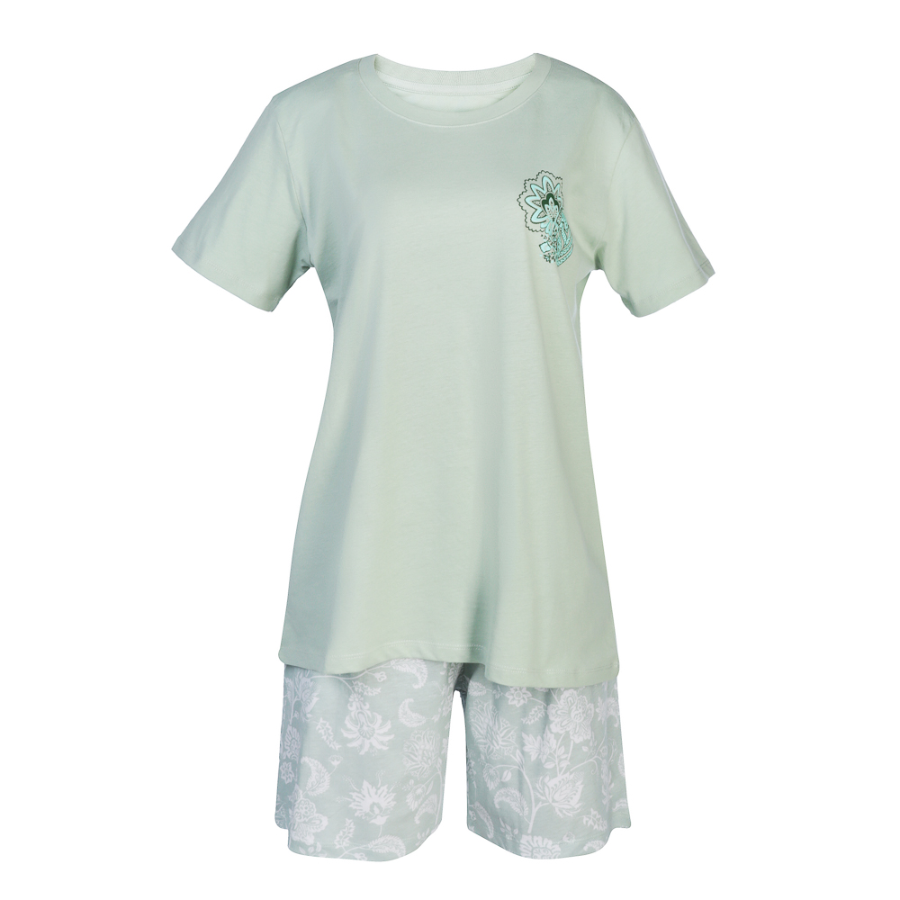 Пижама женская, 100% хлопок, размер 54, комплект: шорты, футболка, Terry Jar Textile, арт.№ 482-638