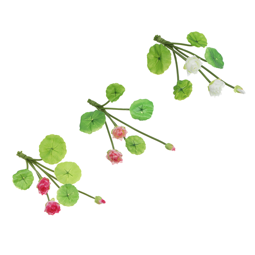 Украшение плавающее для пруда Лотос 27 см, пластик, ткань, тм INBLOOM, арт.№ 171-030