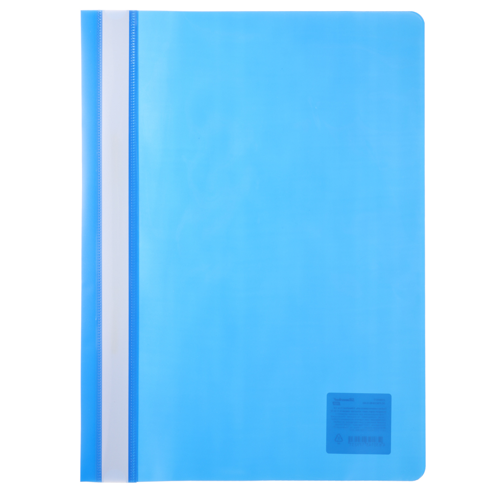 Папка-скоросшиватель с прозрачным верхним листом, Silwerhof Eco, А4, до 100 листов, 130 мкм, cиний, арт.№ 532-076