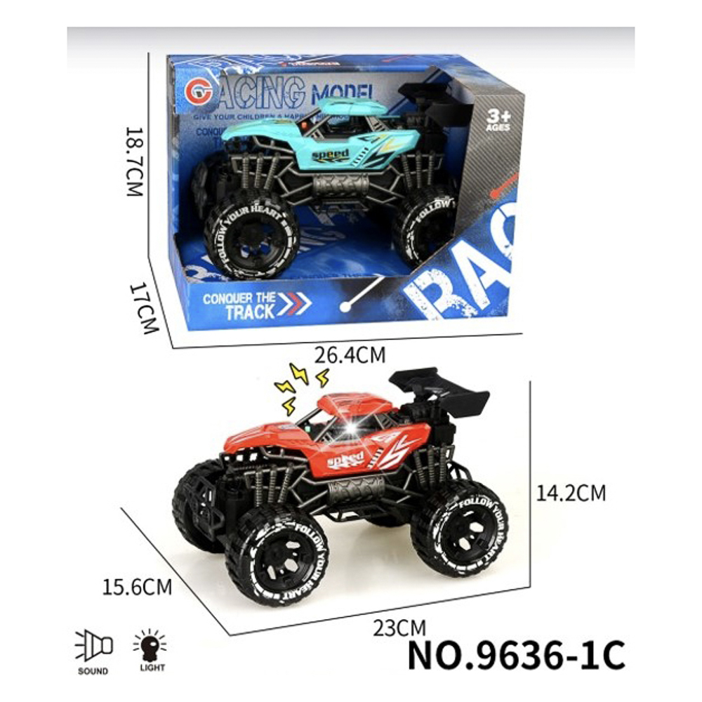 Внедорожник "Бигфут", свет, звук, инерция, пластик, тм ИГРОЛЕНД, арт.№ 292-522