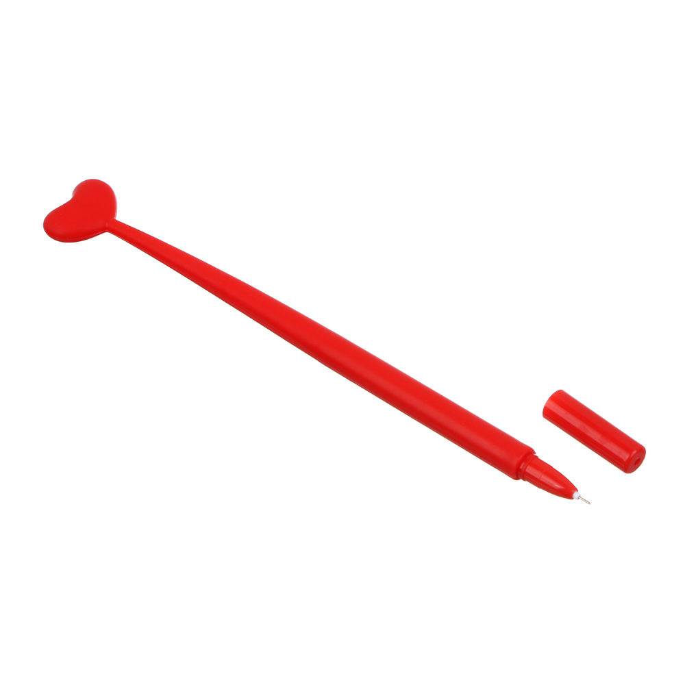 Ручка гелевая синяя "Сердце", силиконовый корпус, шоу-бокс, арт.№ 591-319