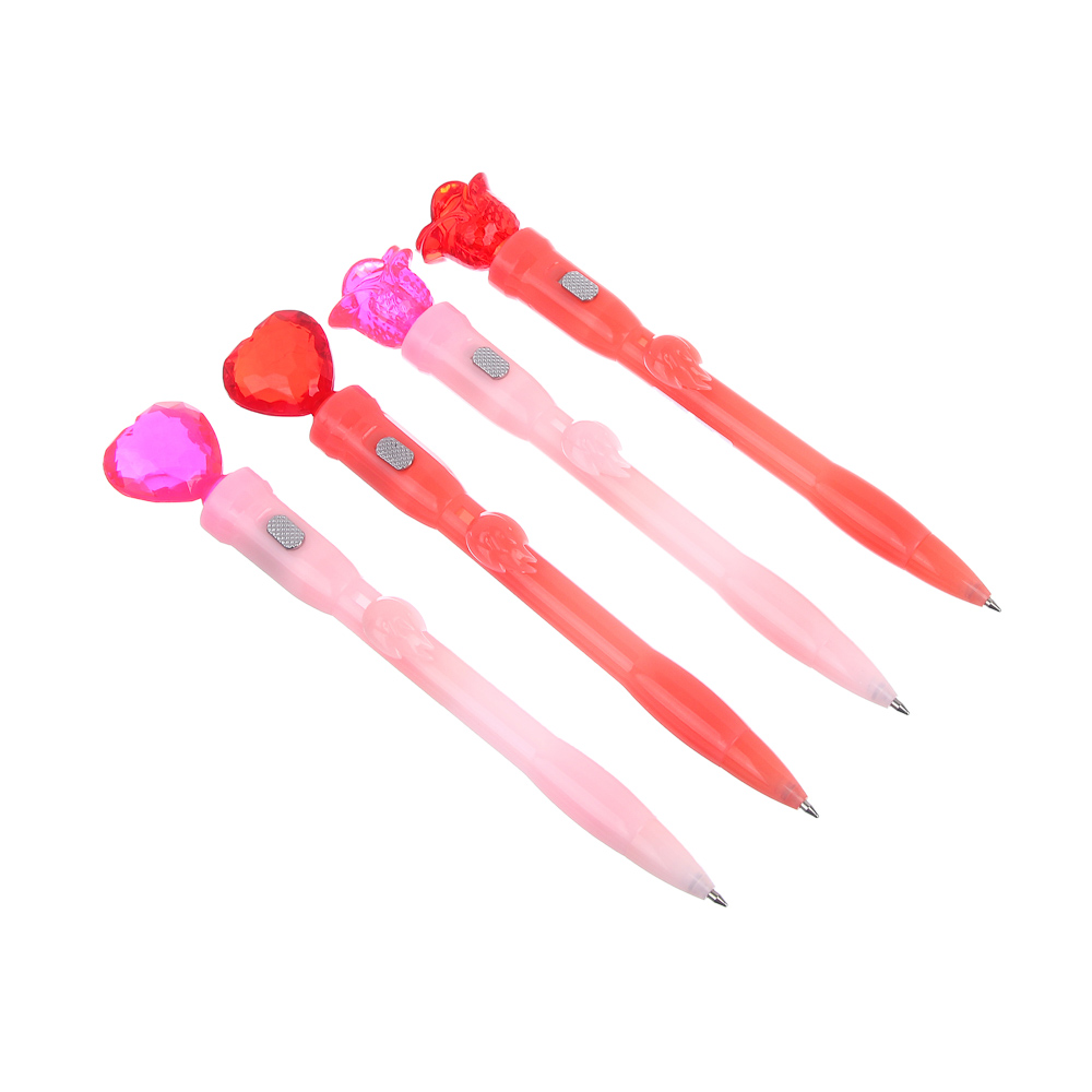 Ручка шариковая синяя с LED подсветкой "Сердце", 3 цвета, арт.№ 591-320