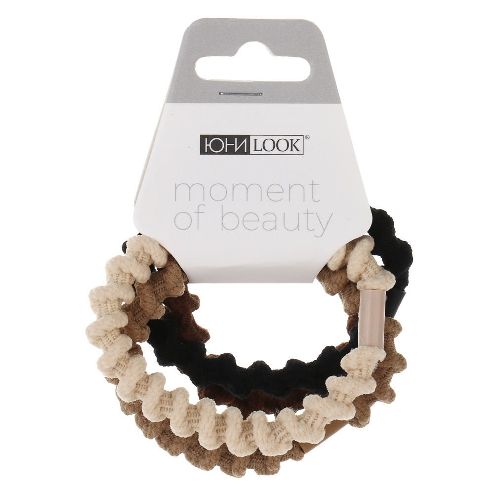 ЮНИLOOK Резинки для волос 4шт, d5,5см, полиэстер, ACS25-16, арт.№ 322-303