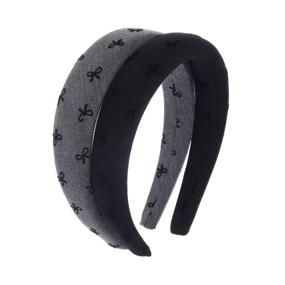 ЮНИLOOK Ободок для волос, 3см, полиэстер, пластик, 2 цвета, ACS25-17, арт.№ 323-292