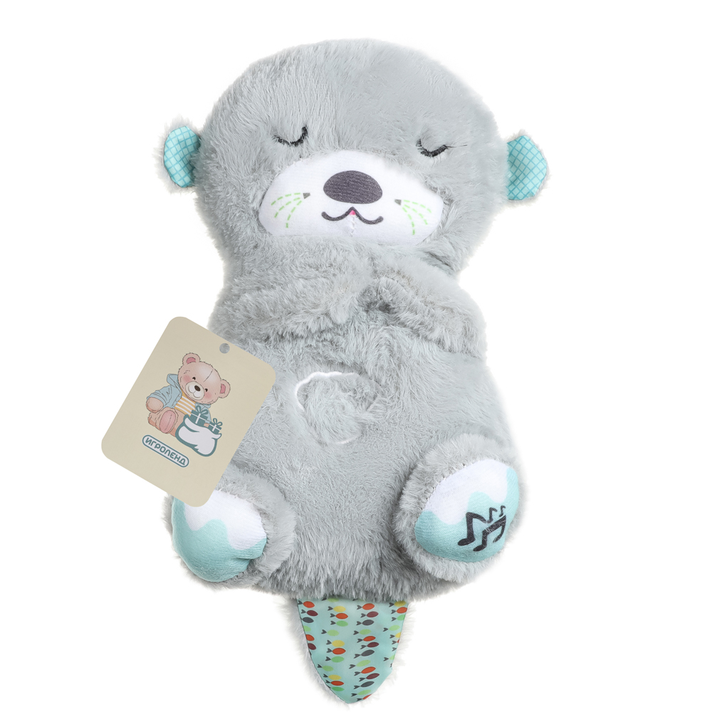 ИГРОЛЕНД Игрушка мягкая "Сплюша" в виде животного, 28 см, движ., свет, звук, ABS, полиэстер, 3хААА, арт.№ 264-921