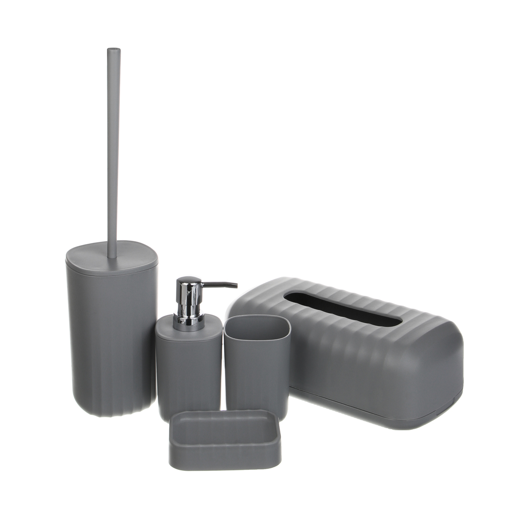 Мыльница тм VETTA Сидней, пластик, PP, серый, 11,4x7,3x2,8см, арт.№ 463-571