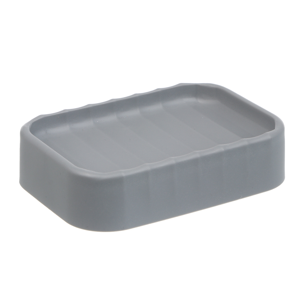 Мыльница тм VETTA Сидней, пластик, PP, серый, 11,4x7,3x2,8см, арт.№ 463-571