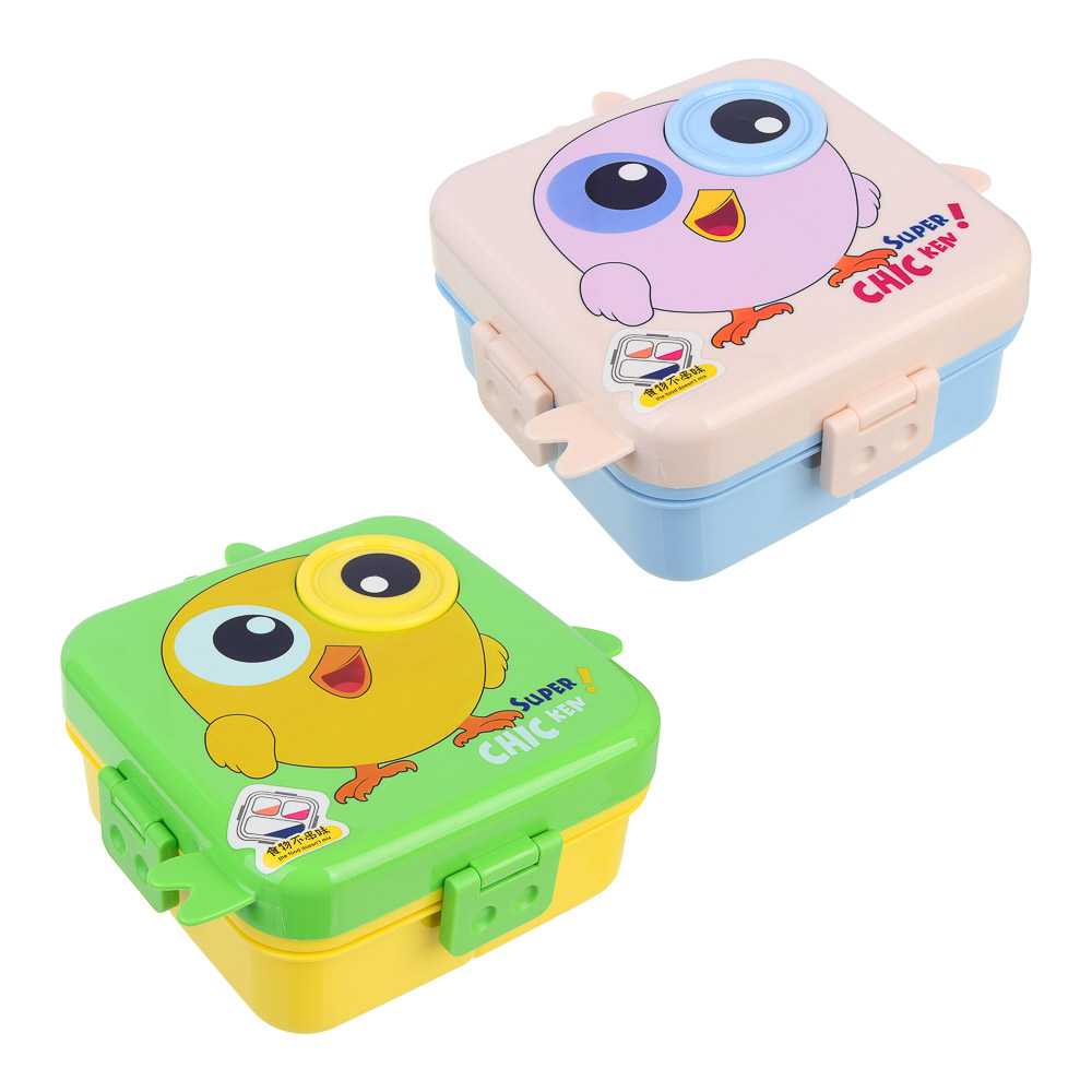 Ланчбокс, 1590мл+70мл, 23х19х9см, "Цыпа", полипропилен, арт.№ 829-228